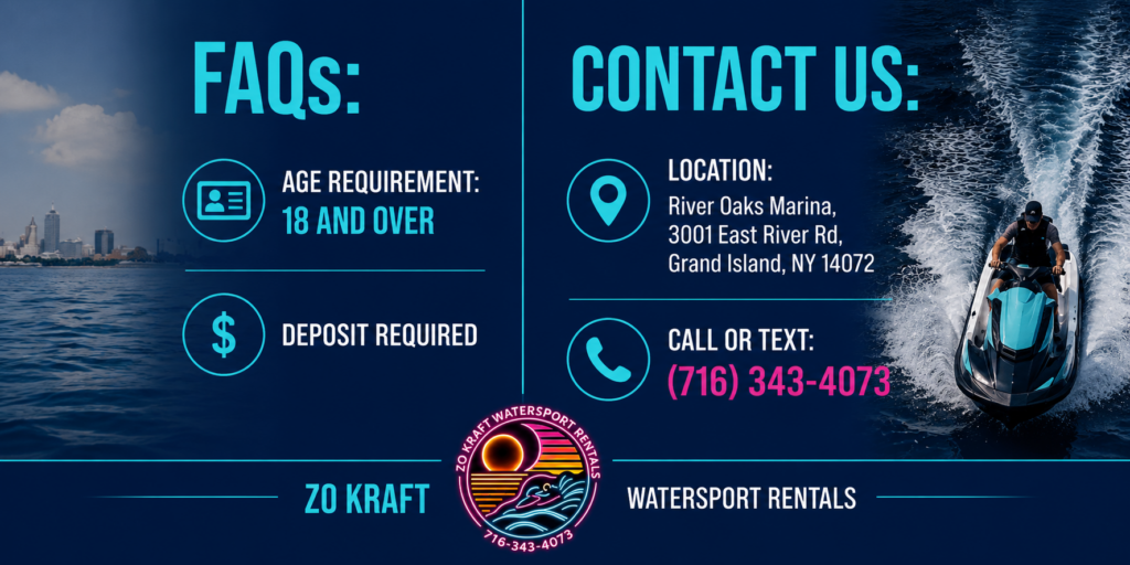 Zo Kraft Watersport Rentals FAQs and contact information